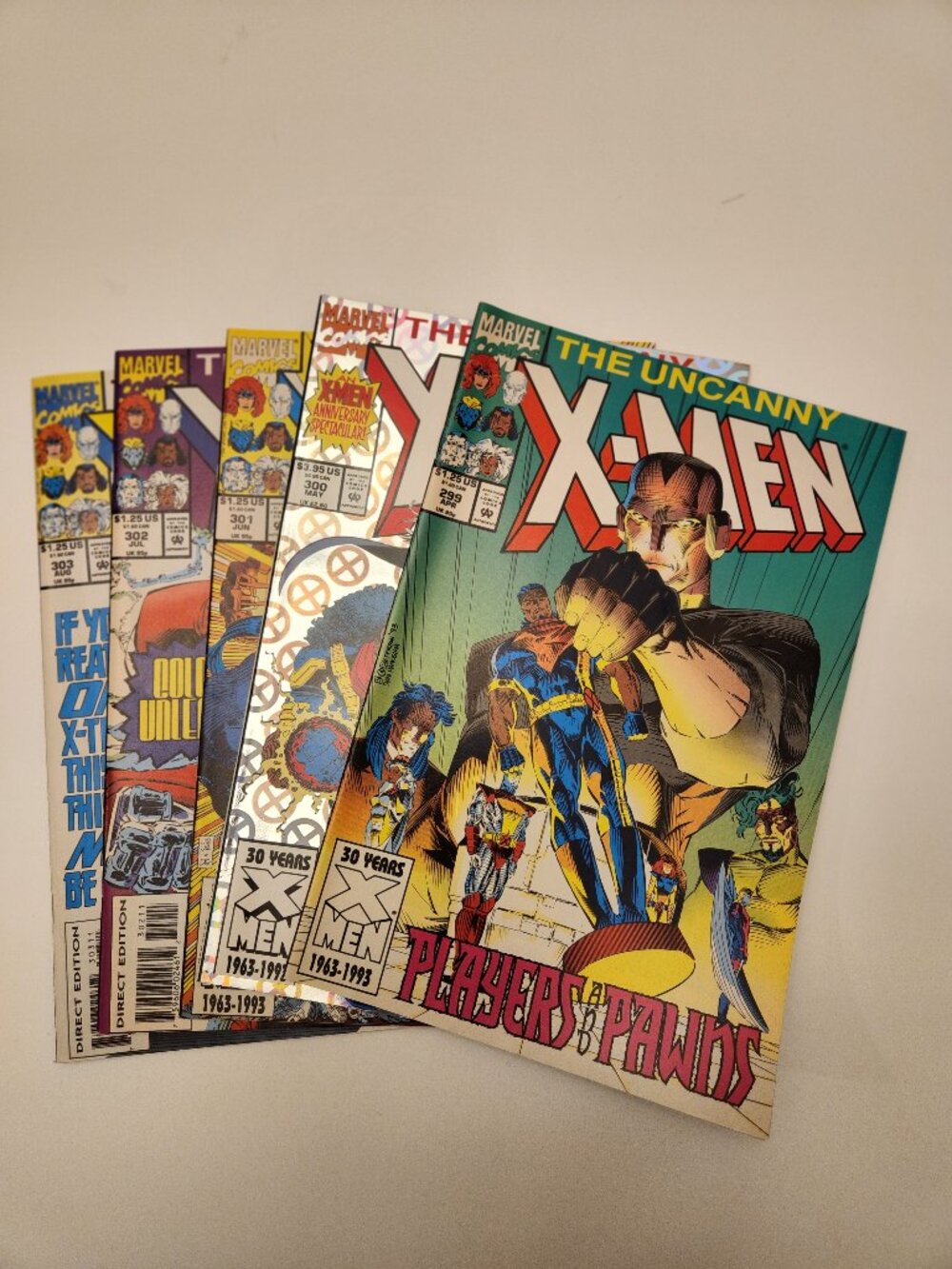 Lot The Uncanny X-Men Marvel Comic Books 299 300 301 302 303 1993 Anniversary